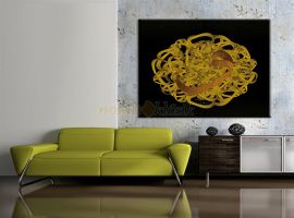 Dekoratif Kanvas Tablo | Asimetrik 99 Vav (66x66cm)